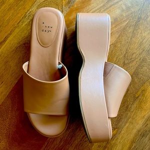 A New Day Wynona Platform Sandals (Tan)